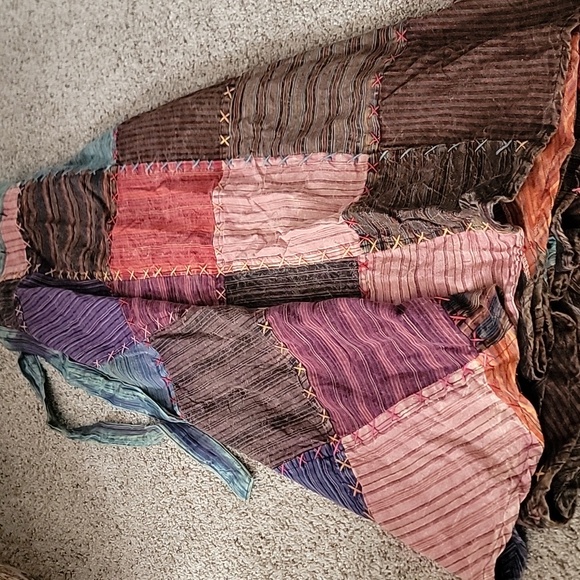 Made In Nepal EzHippie Boho Cotton Wrap Skirt - Picture 1 of 6
